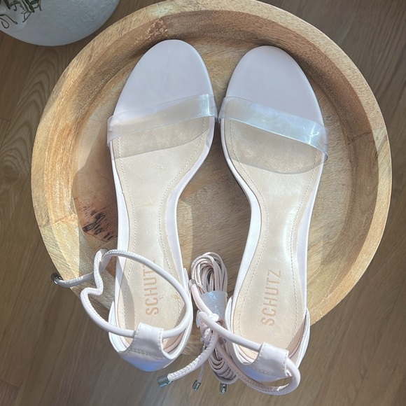 🛍️Schutz Jessie Mid Block Heel Wrap Strap Cool Rose Pink 11 NIB - Picture 6 of 10